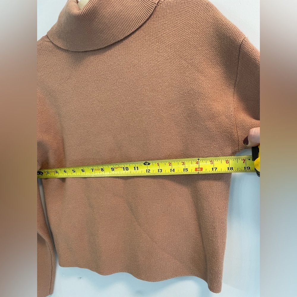 Truth by Republic, Small, caramel color pouch pocket cowl turtleneck sweater - Picture 8 of 8